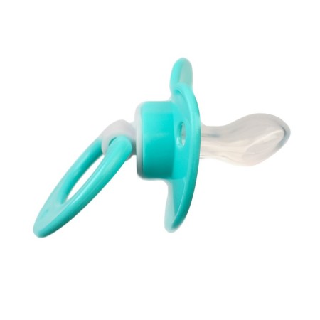 Nipple - silicone dummy orthodontic, from 0 months, with a cap, the color is turquoise-5