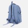 A backpack with a zipper, 4 outer pockets, blue color