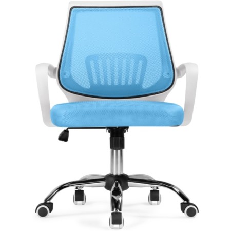 Children's armchair Ergoplus metal/fabric, chrome/blue 61x55x84 cm-1