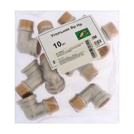 Otmo square, 1/2 ", internal/outer thread, nickel -plated brass-2