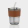 Glass glass with a lid and a “type” pipe, 350 ml, color mix