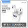 Headphones Borofone BW05 Pure, TWS, inserts, Bluetooth 5.1, 30/250 mAh, display, white