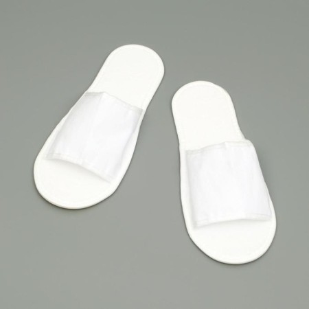 Disposable slippers, fleece, white, size 42-2
