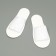 Disposable slippers, fleece, white, size 42