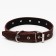 Leather collar on synthetic winterizer, dimensionless, 65 x 3 cm, Osh 22-55 cm, brown