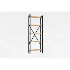 Rabberry for a warehouse, metal, floor, 5 shelves, 151 × 60 × 28 cm, black