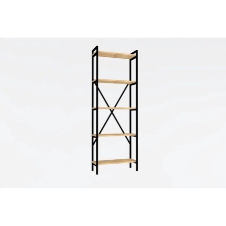 Rabberry for a warehouse, metal, floor, 5 shelves, 151 × 60 × 28 cm, black