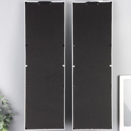 Climber Plastic, glass for 1 candle "Mirror patterns" set 2 pcs D-4 cm white 8x13x40 cm 906886-3