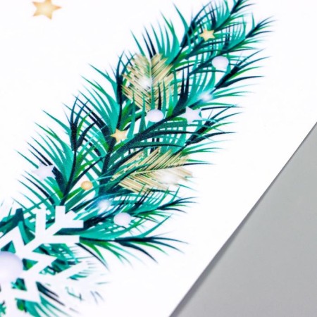 Stick plastic interior color "spruce branches with cones" 20x30 cm-2