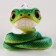 Soft toy on the suspension "snake", 11 cm, green color