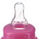A bottle in a silicone case, with handles, glass, classic throat, 120 ml., +0 months, pink color