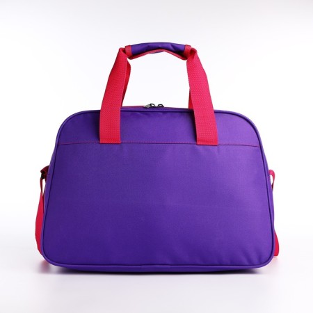 Sports bag with lightning, external pocket, long belt, purple/pink color-1