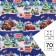 New Year. Packaging paper, 70x100 cm, wheelbarrows