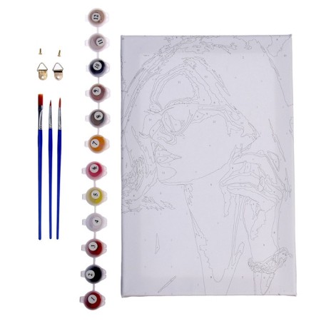 Picture on numbers on canvas with a subframe "Style", 20x30 cm-4