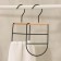 Monnector Organizer for belts and scarves multi -level LADOM Laconique, 11.5 × 23.5 × 1.1 cm, black color