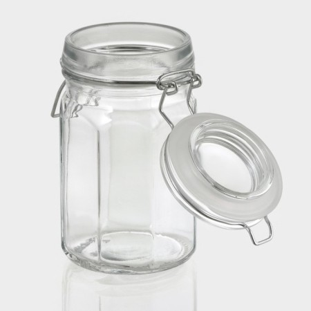 Glass Bank for bulk products with a Cornered Bug Castle, 250 ml, 8.5 × 6 × 11.5 cm-3