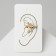Earring "Kaff" Bee, white color in gold