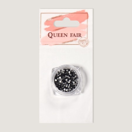 Rhinestones for decor, round, multi -size, black color-5