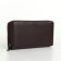Male purse-clate on a zipper, brown color