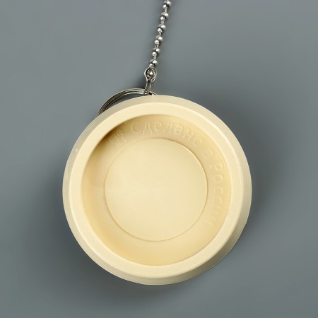 Bath plug D = 4 cm, 4.5 cm at the top, chain 55 cm, color mix-1
