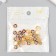 Decor for creativity plastic "Flower color crystals" set 30 pcs gold mix 0.8x0.8 cm