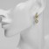 Earrings with rhinestones Xuping radiance, circle, white color in gold