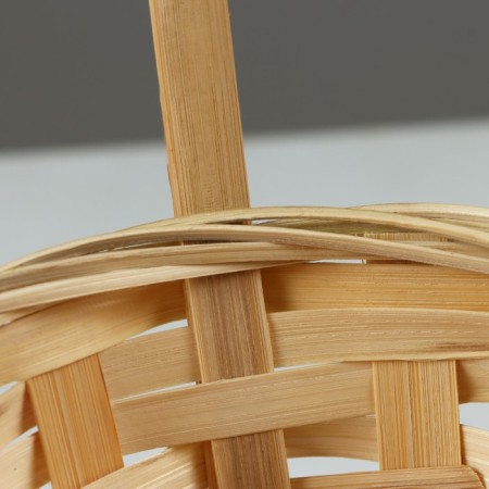 Wicker basket, d17 x 9 x 30 cm, bamboo-4