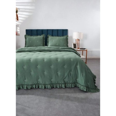 A set with a veil of "Rebeca", size 160x220 cm, 50x70 cm, color malachite-5