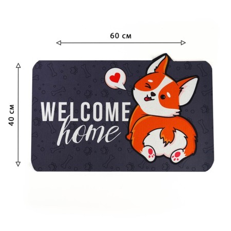 Rapid Welcome Home Corgi mat, 40 x 60 cm-1