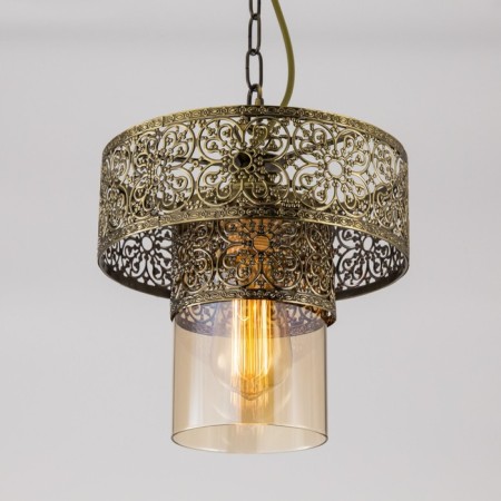 Suspended Citilux “Emir” CL467133, 24x24x34.5 cm, 1x75W, E27, brown color-2