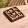 Game table "Cross-cuts" 13x13 cm, shisham tree, brass