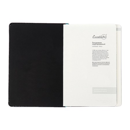 Diary Initiated Escalada A5, 160 sheets, hard cover, artificial leather, block, embossing, block 70g/m2, black-6