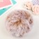 Pompon Artificial fur "Bezh with white tips" d = 9 cm