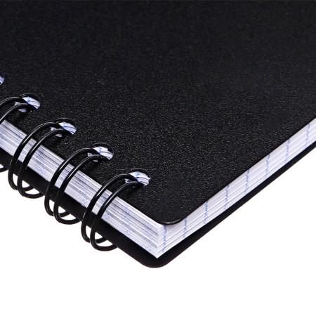 Notebook A6 (120 x 146 mm), 80 sheets in a cage on the crest Erichkrause "Accent", plastic cover, elastic band, OFSET BOLK, Belility 100%, mix-9