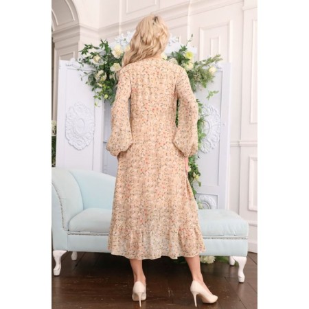 Women's dress, size 48, beige color-8