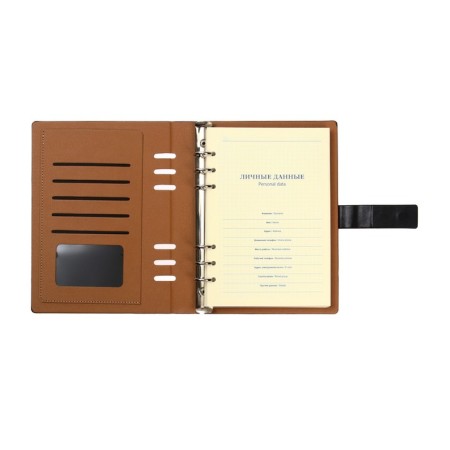 Organizer on the rings, PVC, A5, 140 sheets in a cage, with a refrain, mix-3