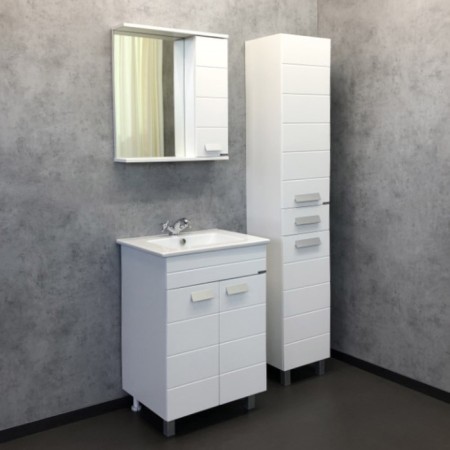 Mirror Comforty Moden M-60 for a bathroom, white matte color-1
