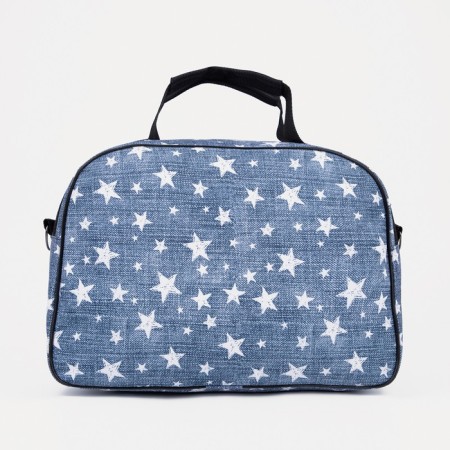 Road bag with lightning, outer pocket, long belt, blue color-1