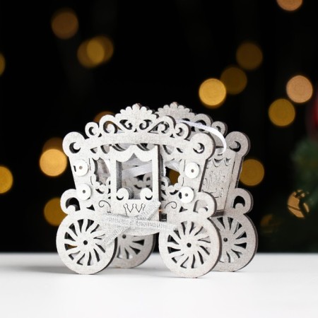 Christmas tree decoration "Caretra", MDF, 7.5x4x7 cm-1