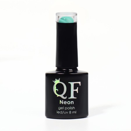 Neon nail polish gel, 3 phase, 8 ml, led/uv, turquoise color (28)-6
