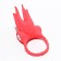 The erection ring of the oka-hoods, with vibration and clitoral stimulation, silicone, d = 3 cm, red 76189