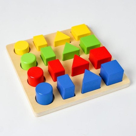 Puzzle “Studying colors and figures”, 16 volumetric figures