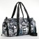 Sports bag with lightning, 2 pockets, long belt, black/blue color