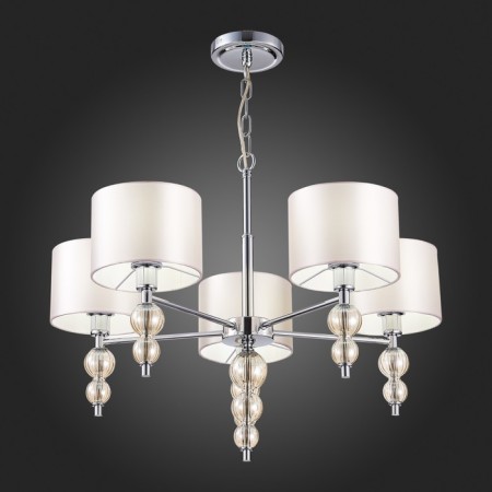 Suspended EVOLUCE lamp. Sle105703-05. Ramer. 5x40 watts, E14, 58x58x43 cm, chromium color-7