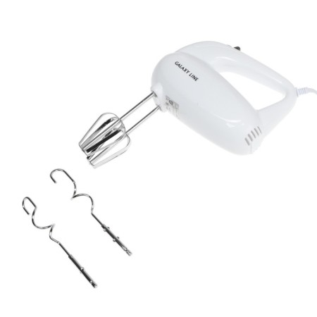 Mixer Galaxy Line GL 2217, manual, 300 watts, 5 speeds, "turbo" mode, white-1