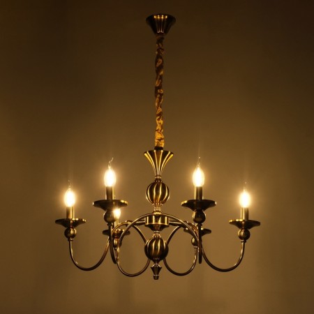 Milano chandelier 6he14 40W bronze 68x68x79 cm-5