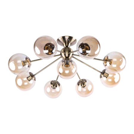 Lamp Ceiling Economy light 20905/9AB AMB, 9x60W, E27, 33x88x88 cm, bronze color