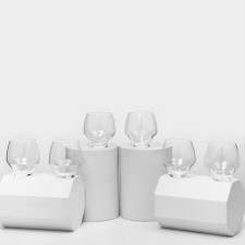A set of glasses for whiskey open up, 380 ml, crystal glass, 6 pcs