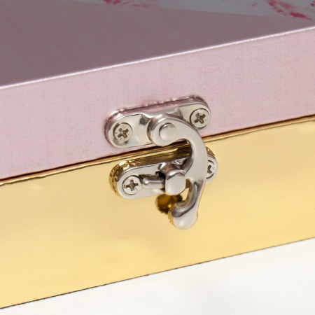 Casket tree "Happiness inside. Pink marble" to leatherette gloss 5.5x24x17 cm-1