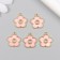Decor for creativity metal, acrylic "pink flower" gold 0.2x1.6x1.7 cm